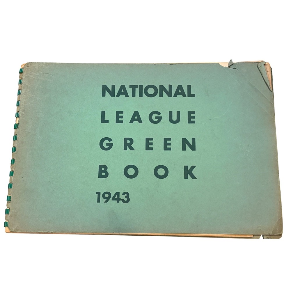 VTG 1943 National League Green Book Baseball Media Guide Bill Brandt WWII Era